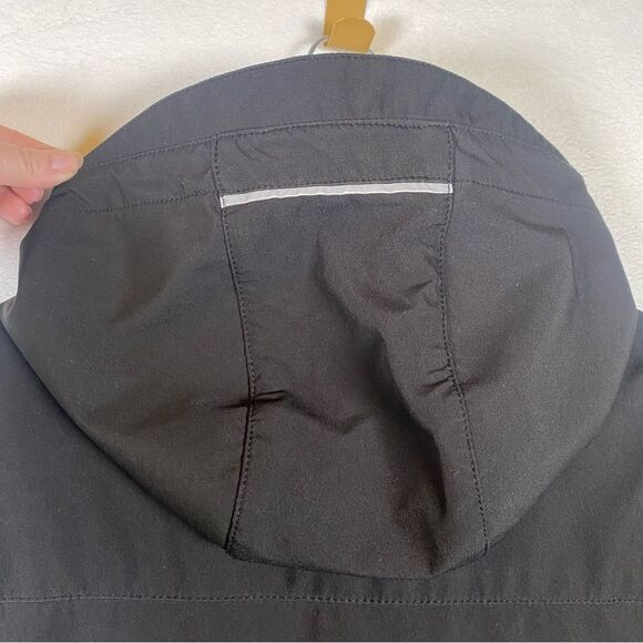 Michael Kors Black Soft Shell Hooded Jacket Size Large - Picture 16 of 16